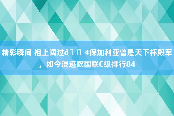 精彩瞬间 祖上阔过😢保加利亚曾是天下杯殿军，如今混迹欧国联C级排行84