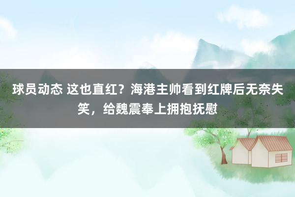 球员动态 这也直红？海港主帅看到红牌后无奈失笑，给魏震奉上拥抱抚慰