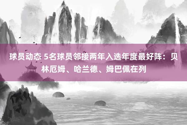 球员动态 5名球员邻接两年入选年度最好阵：贝林厄姆、哈兰德、姆巴佩在列