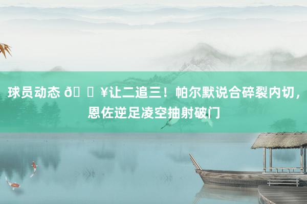 球员动态 💥让二追三！帕尔默说合碎裂内切，恩佐逆足凌空抽射破门